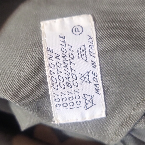 HERNO Army Green Made in Italy 100% Cotton Trench Coat -Leather Buckles - Picture 12 of 16